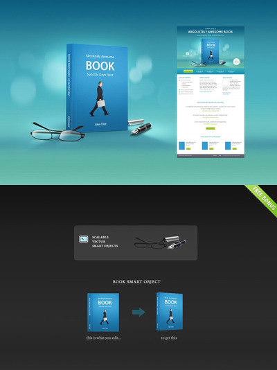 图书营销登陆网页模板 Book marketing landing page template