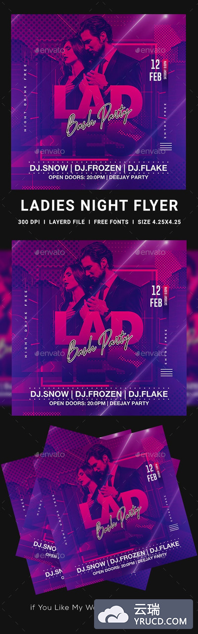 性感女士之夜传单设计模板