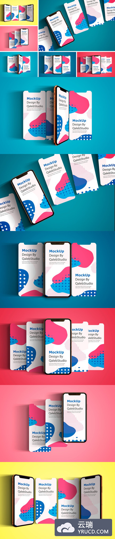 高品质的iPhone X UI样机展示模型Mockup V.4