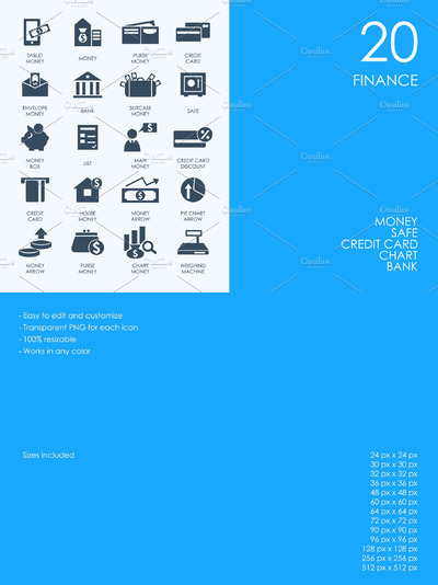 金融矢量图标大全 Finance icons