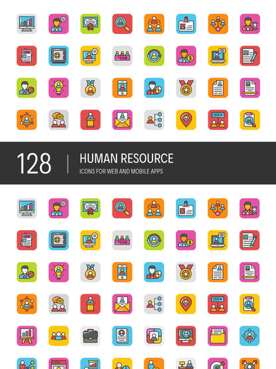 人力资源图标素材 128 Human Resource Icons