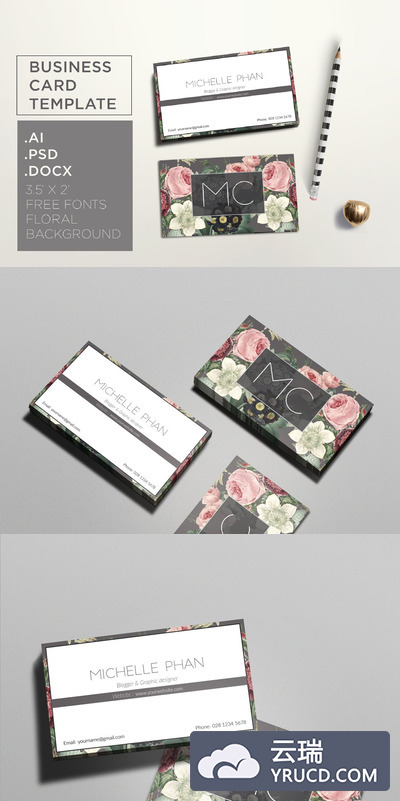 现代商业名片模板 Modern business card template