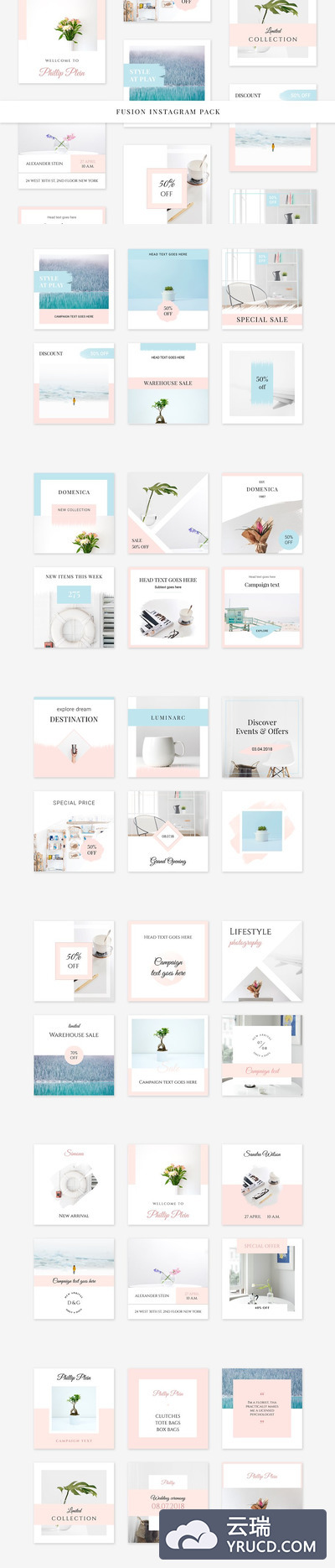 时尚社交广告模板 Fusion Instagram Pack