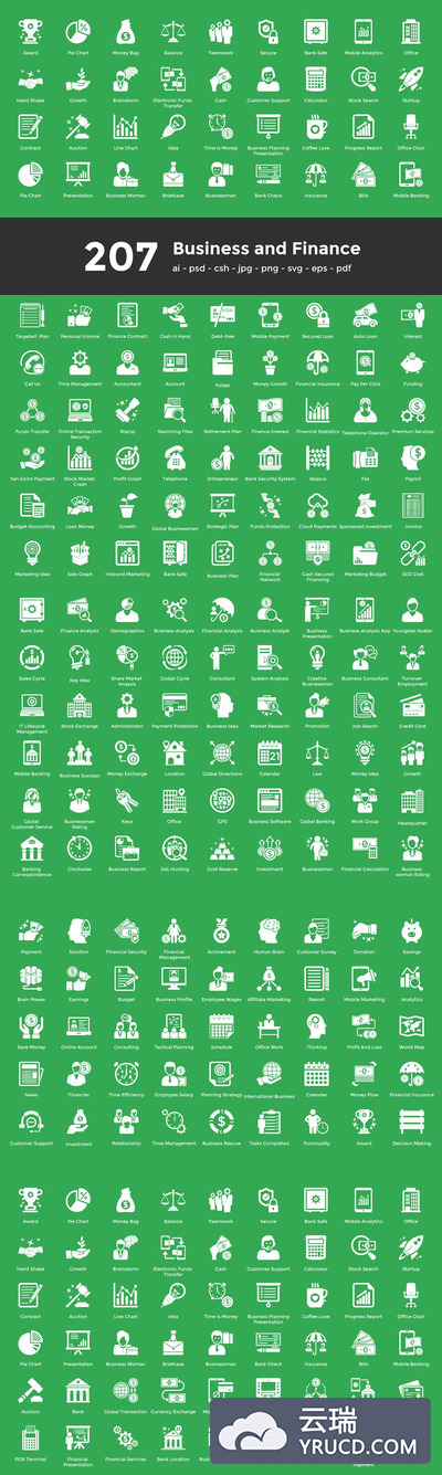 7商业和金融图标大全 207 Business and Finance Icons