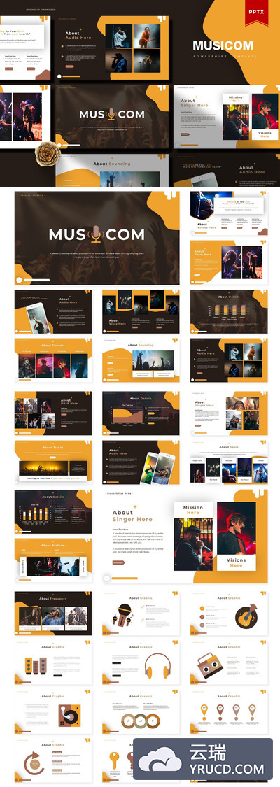 音乐汇演总结ppt模板下载[PPTX]