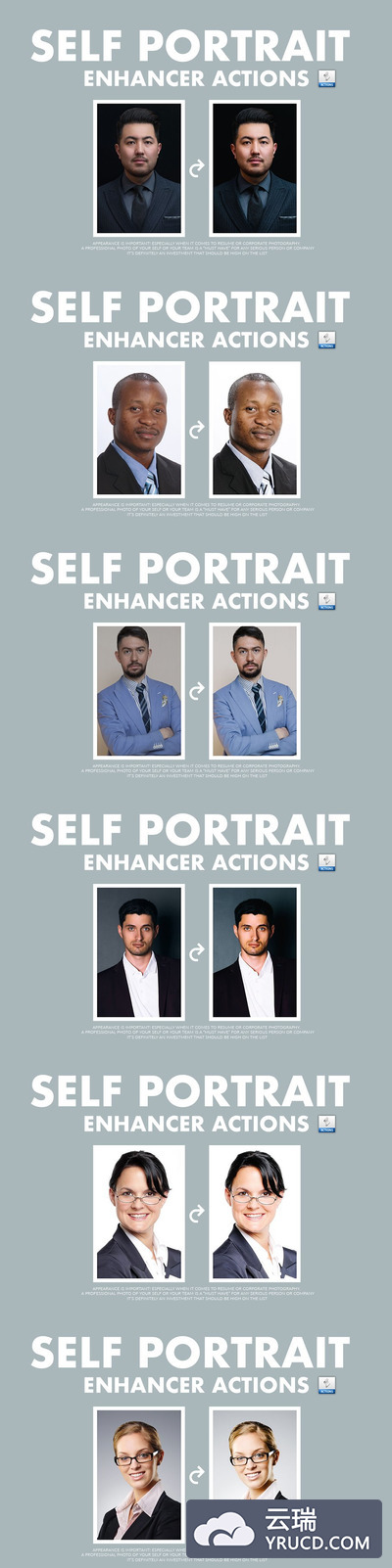 自画像照片效果增强PS动作