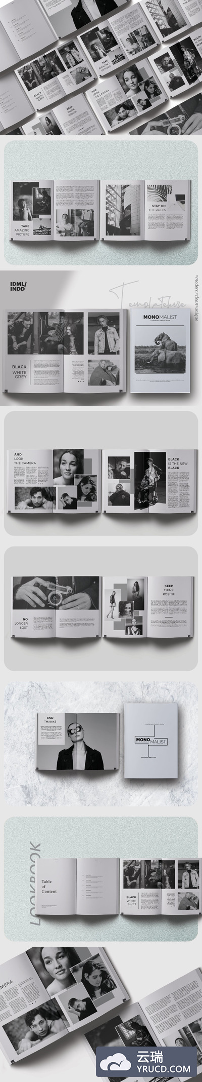 时尚高端简约多用途的高品质黑白灰配色的杂志企业宣传册房地产楼书画册设计模板公司简介宣传册企业宣传画册模板企业宣传册