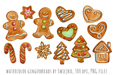 姜饼人插画 Gingerbreads, Christmas