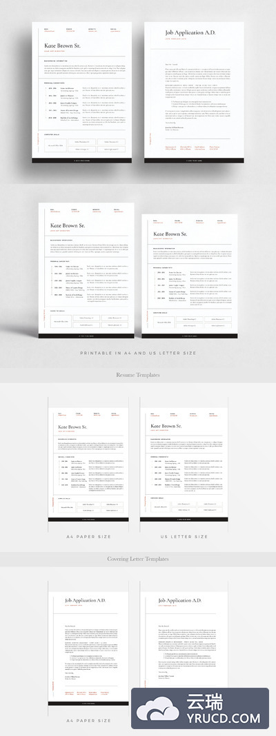 极简主义简历模板 San Francisco Resume & Letter