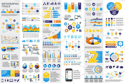 数据图表ppt素材 Infographic Elements