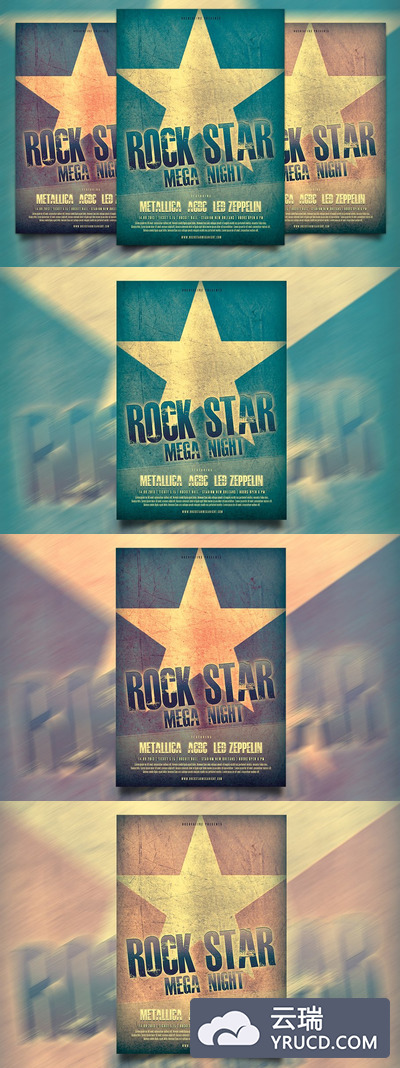 摇滚音乐宣传海报 Rock Star  Flyer / Poster