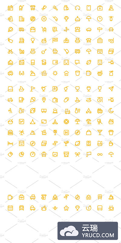 275+旅游和假日图标素材 275+ Travel and Holidays Icons