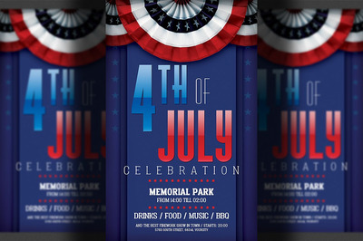 独立日宣传单模板 Independence Day Flyer Template