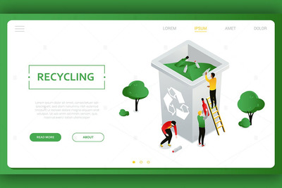 环保网站的巨无霸广告图矢量模板下载[EPS]