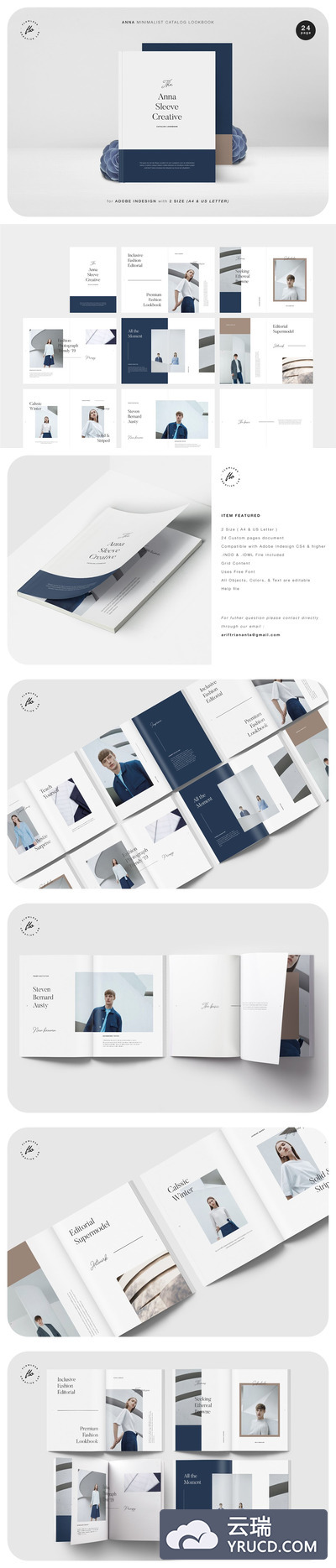 极简主义摄影杂志图册设计模板