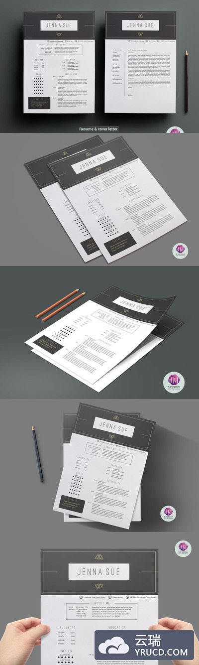 专业个人简历模板 CV template , cover letter template