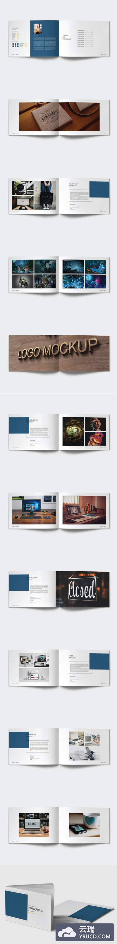 平面设计作品集宣传画册模板