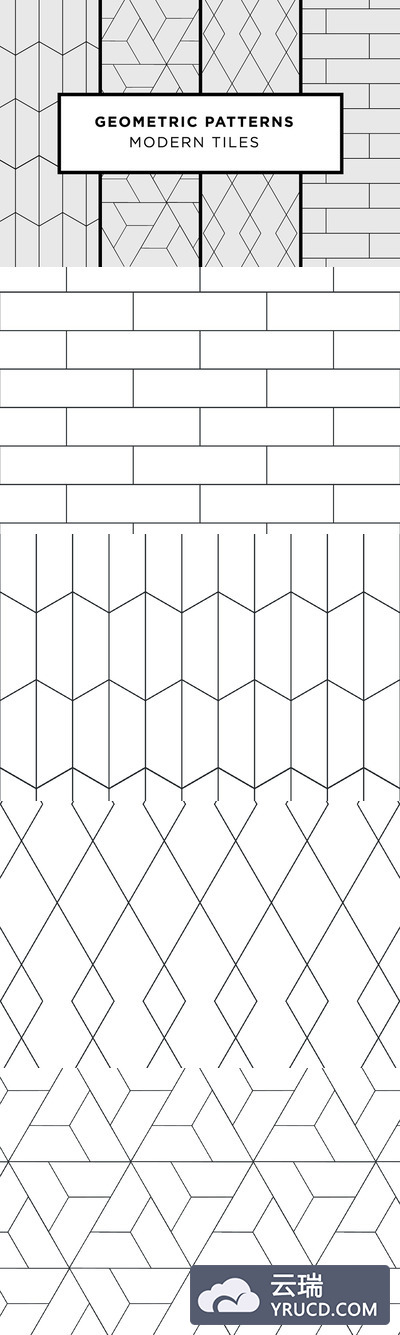 几何背景纹理 Geometric Patterns - Modern Tiles