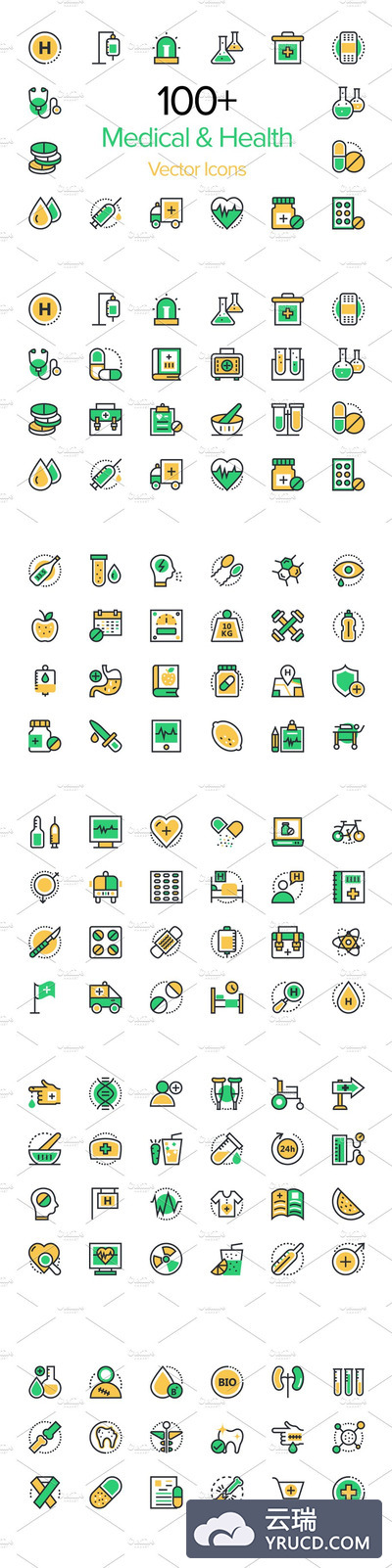 健康医疗图标下载 100+ Medical & Health Vector Icons