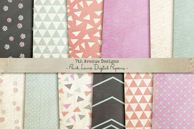 几何图案背景纹理 Park Lane Digital Papers