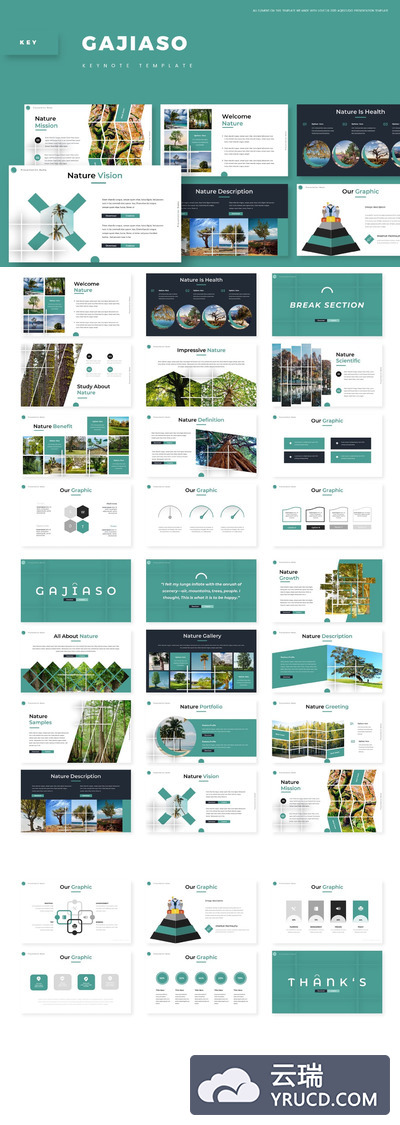 时尚高端简约多用途的抽象几何图形keynote幻灯片模板下载