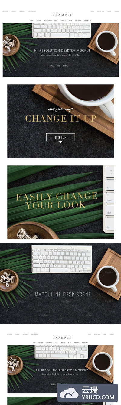 桌面场景图片 Stock Photo | Masculine Styled Desk