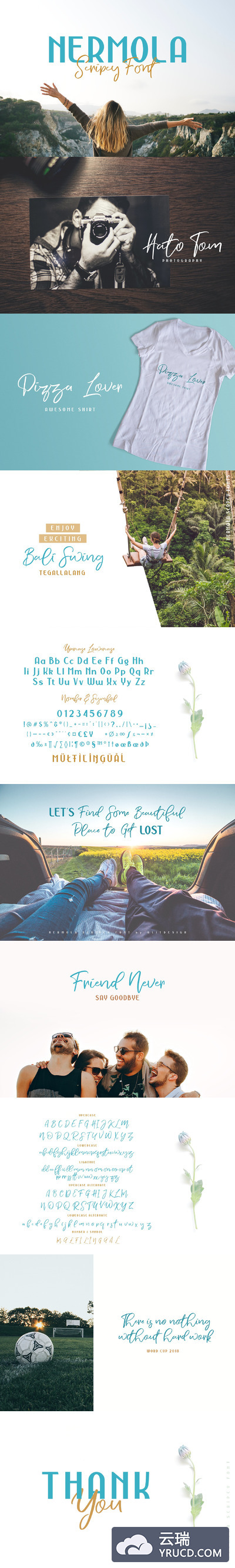 独特手写字体下载 NERMOLA Scripcy Font