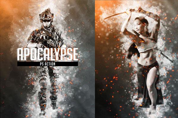 战争电影照片处理后期效果ps动作