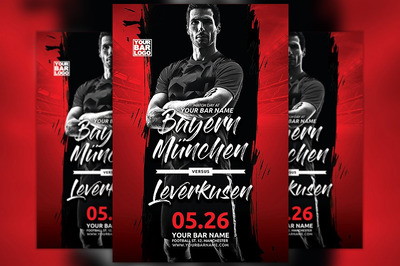 足球队宣传单模板 Soccer Team Flyer Template