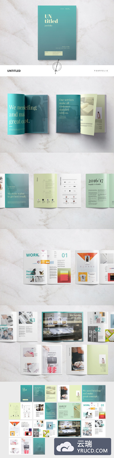 精装书画册模板 Untitled Portfolio