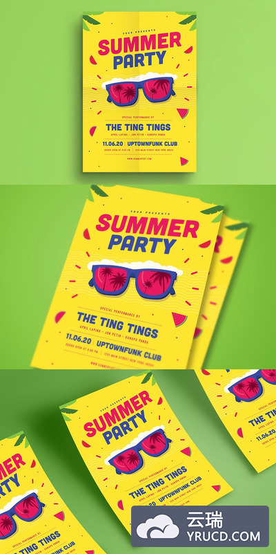 夏季海报设计模板 Summer Event Flyer