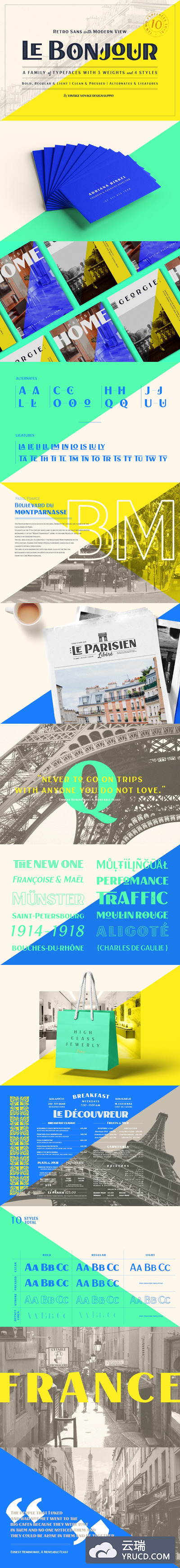 Fonts | 法国中世纪经典复古大胆优雅衬线字体系列