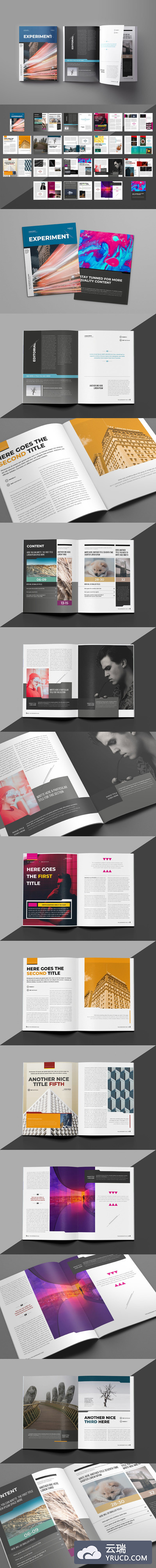 高品质的时尚高端多用途企业画册设计宣传册房地产楼书杂志设计模板（indd）