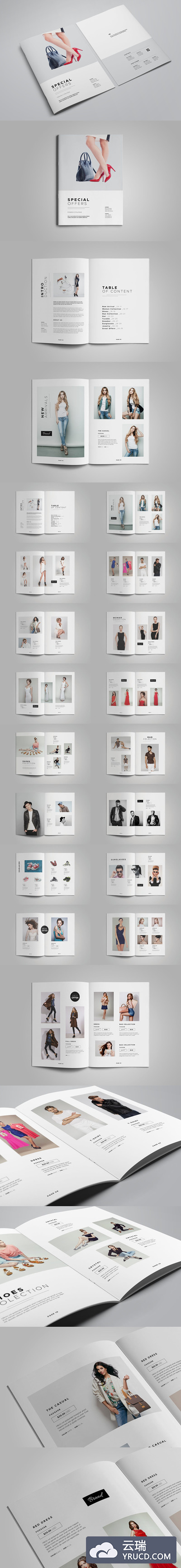 时尚企业产品宣传画册设计模板下载[indd]