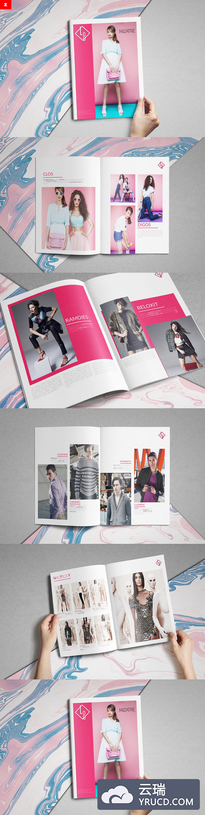 时尚服饰产品宣传画册设计模板下载[indd]