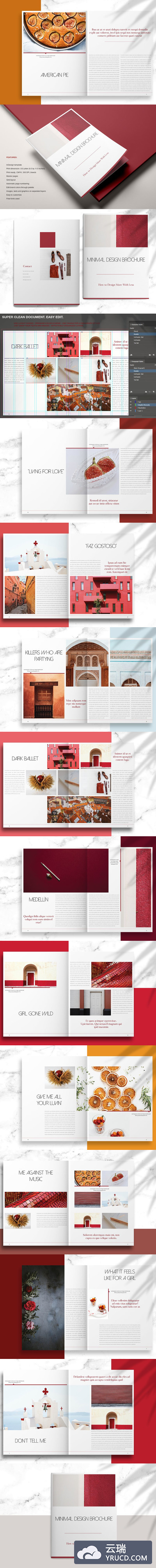 极简主义的多用途精美画册设计模板