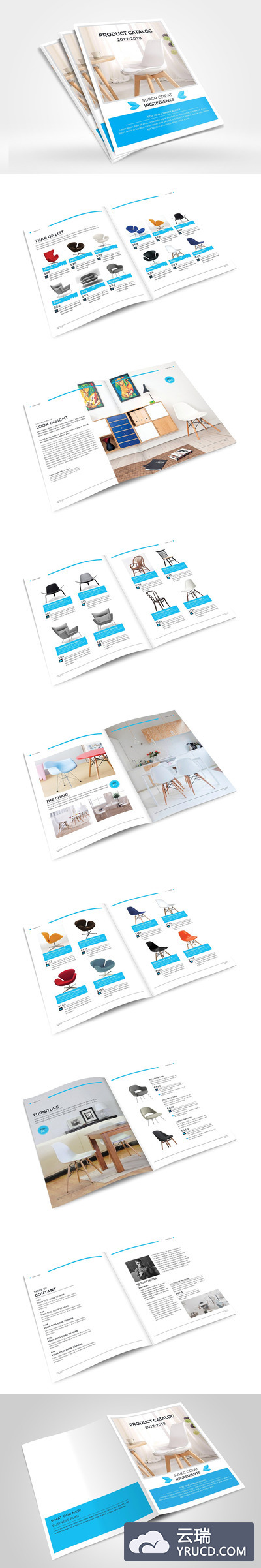 简约风格产品目录/企业产品画册设计模板