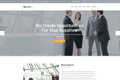 简洁博客主题网站模板 Assist - Corporate WordPress Theme