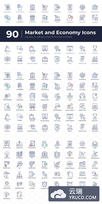 经济市场图标大全 90 Market and Economy Icons