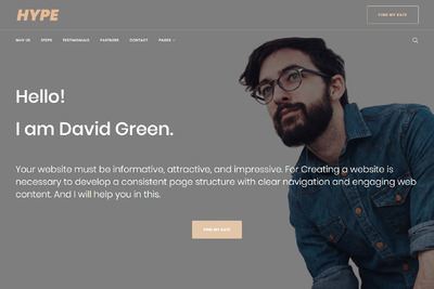 博客主题网站模板 Hype - Freelancer WordPress Theme