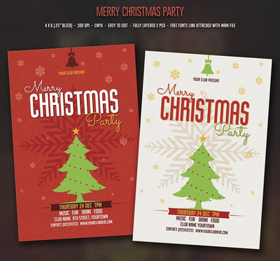 圣诞节海报设计 Christmas Party