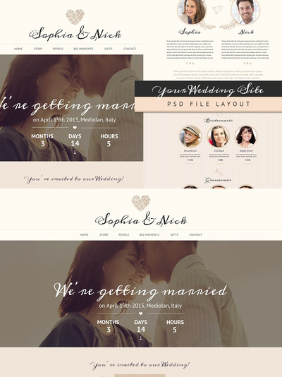 婚礼设计网站模板 Your Wedding Site