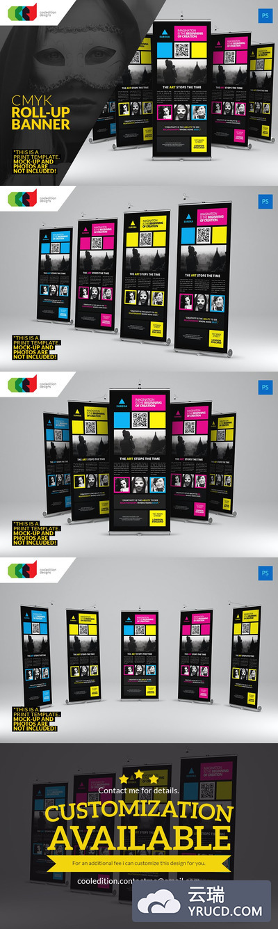 易拉宝海报设计模板 CMYK Pro Roll-Up Banner