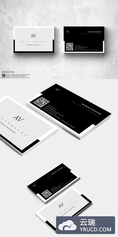 极简主义高端企业名片模板下载[PSD]