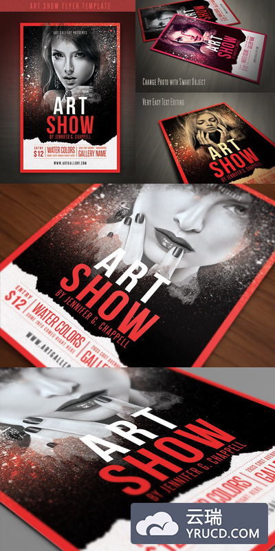 艺术展宣传单模板 Art Show Flyer Template