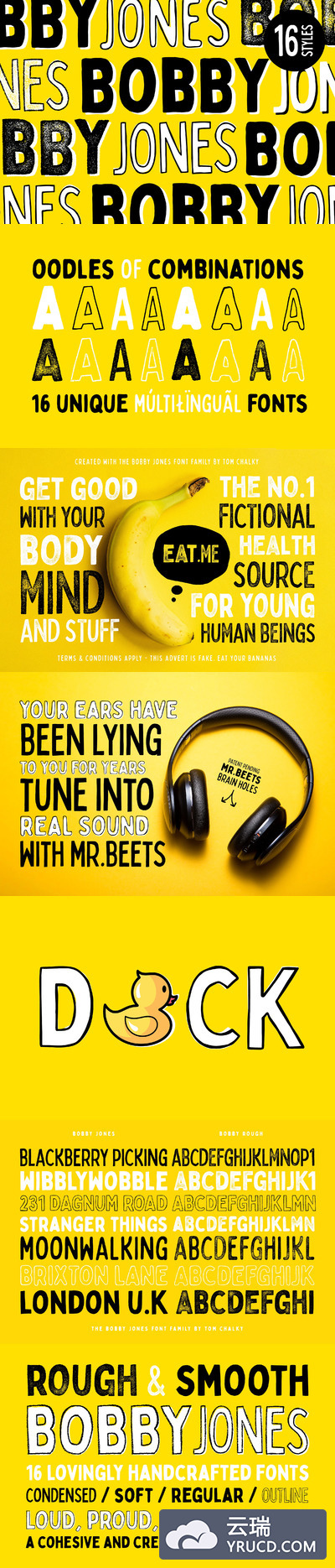 手写设计字体 Bobby Jones - 16 Fonts