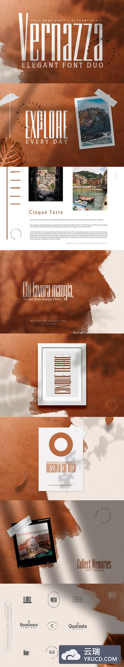 Fonts | 高端优雅高大质朴迷人风格英文衬线字体设计