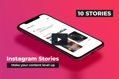 Instagram社交博客故事视频AE模板