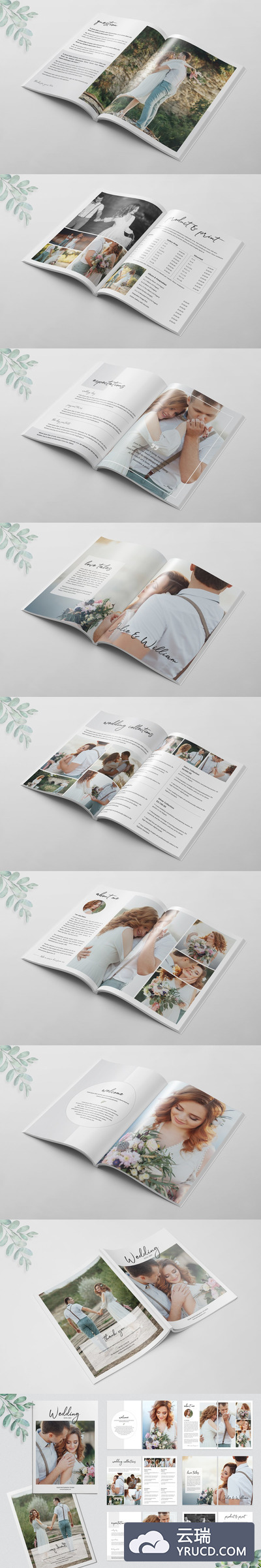婚纱摄影杂志画册设计模板