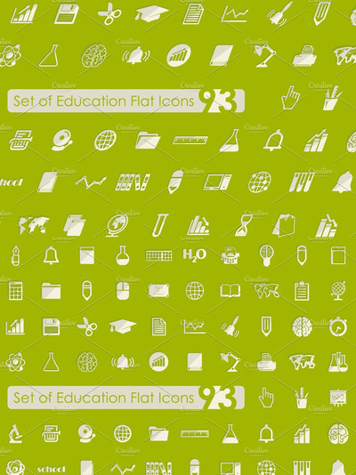 教育偶像系列图标下载 Set of education icons